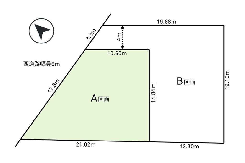 エースホーム太田店白石建設彩の杜A区画土地図面