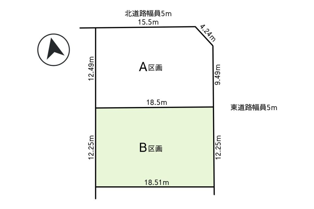 エースホーム太田店白石建設運動公園南B区画土地図面