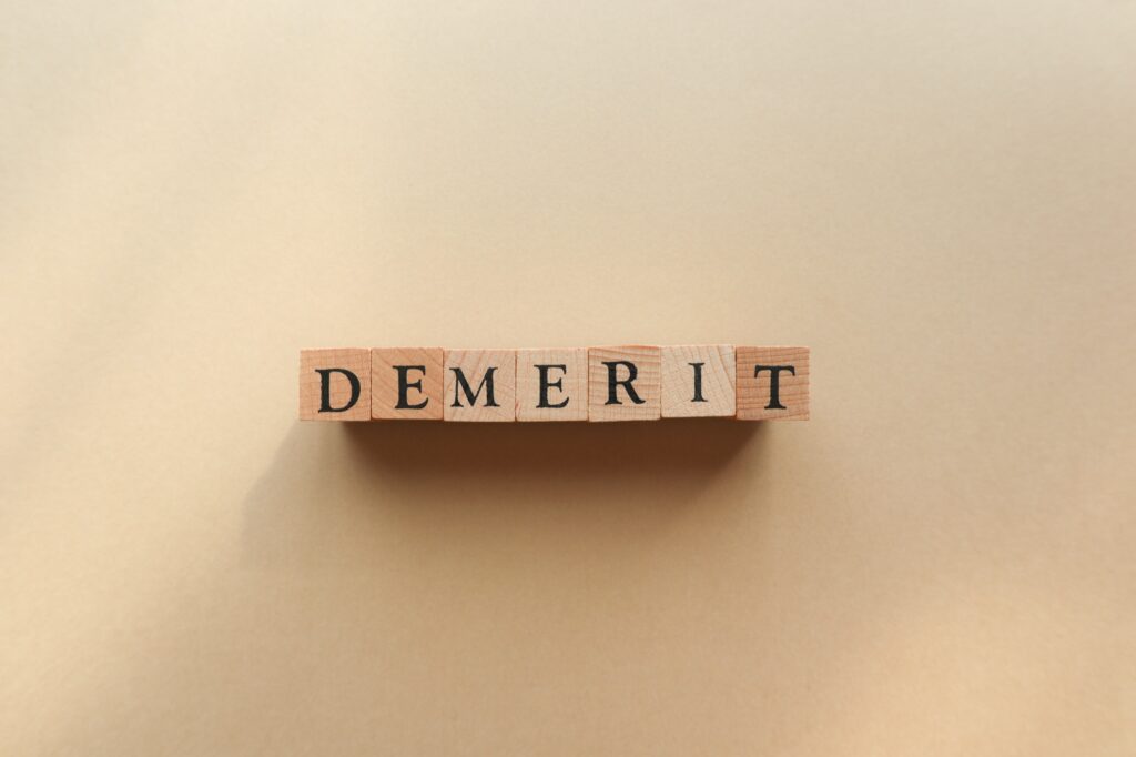 DEMERIT・デメリットの文字