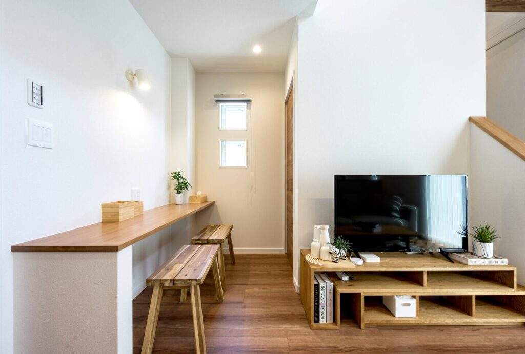 見守れる造作カウンター